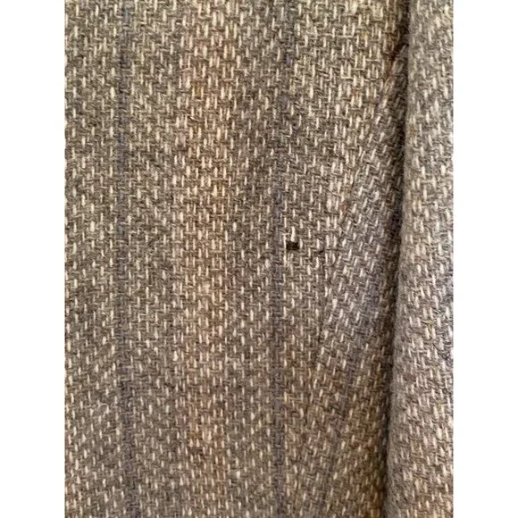 Egon Von Furstenberg Beige Tan Wool TweedBlazer 2 Button Men's 44R Vintage